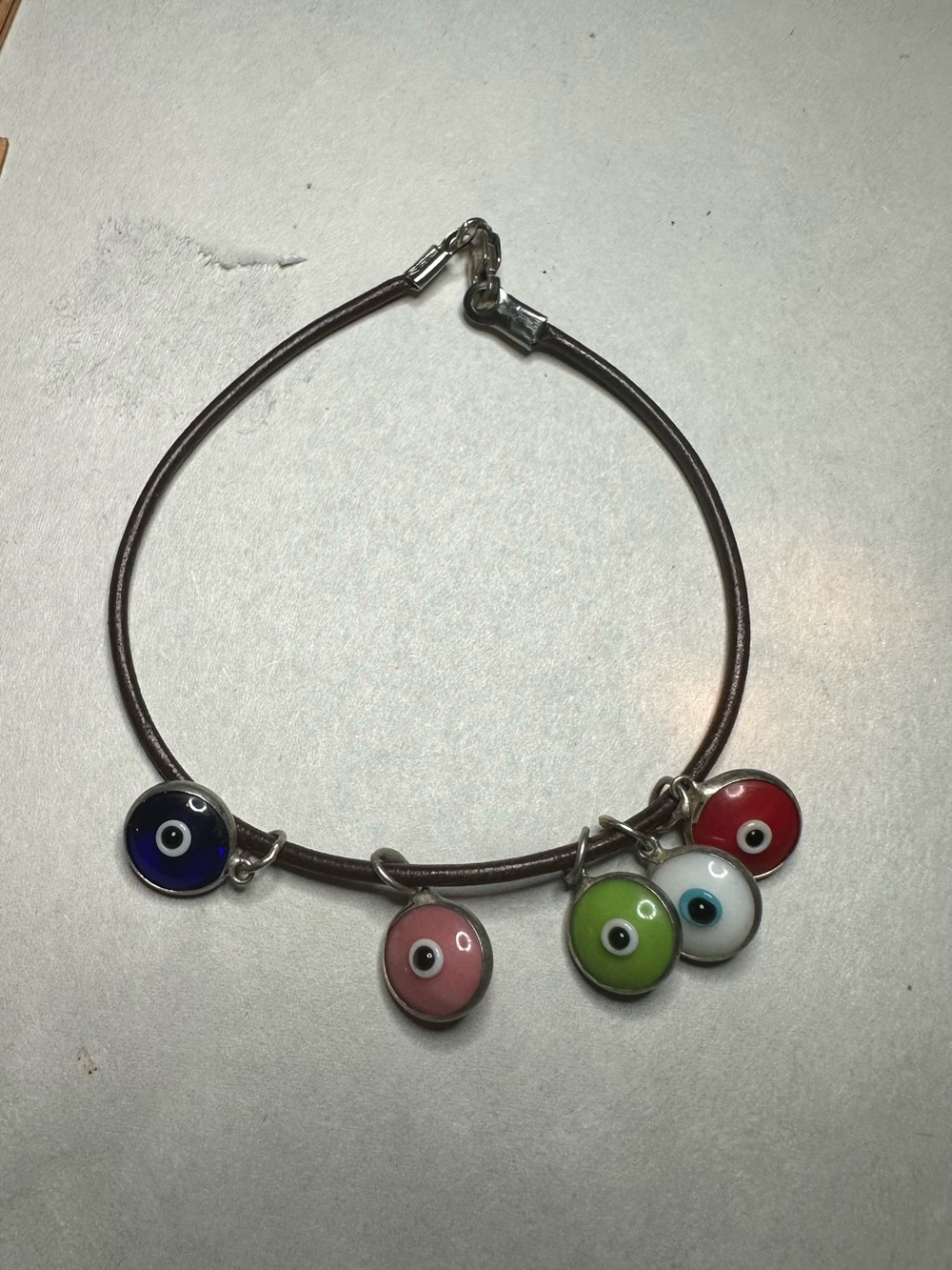 Colorful Evil Eye Charm Bracelet - Multicolor